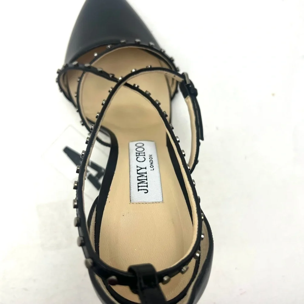 Jimmy Choo Tiff 100 Stud-embellished Pump sz 10 - Picture 10 of 12